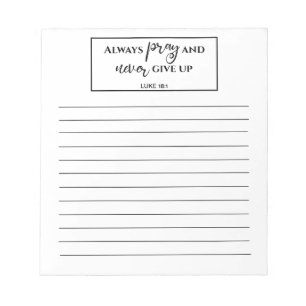 Bloc-note Liste de prières de versets de la Bible en lin bla