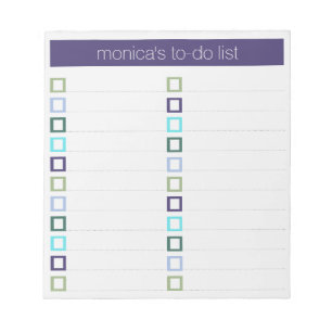Bloc-note Liste de tâches - Design Coloré Moderne