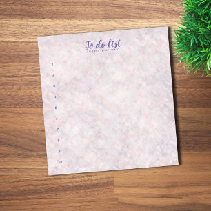Bloc-note Liste de tâches lettrage design Bokeh rose