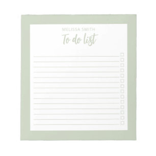 Bloc-note Liste de tâches minimaliste moderne