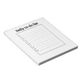 Bloc-note Liste de tâches quotidiennes (Incliné)