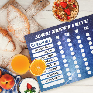 Bloc-note Liste de vérification quotidienne des gamins cool 