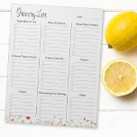 Bloc-note Liste d'épicerie florale Fleur sauvage colorée<br><div class="desc">Voici notre Bloc-notes coloré Fleur sauvage Watercolor Floral Grocery List. Planifiez votre liste d'achat avec ce bloc-notes.</div>