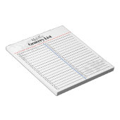 Bloc-note Liste d'épicerie personnalisée (Incliné)