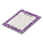 Bloc-note Liste d'épicerie Purple Black Leopard Spot Imprime (Tourné)