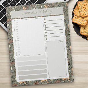 Bloc-note Liste des activités quotidiennes de l'Olive botani