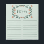 Bloc-note Liste des choses à faire des Roses de Wreath<br><div class="desc">Faites vos listes de choses à faire ou à faire avec style avec ce bloc-notes personnalisable pour l'épicerie, la planification des repas ou la liste de choses à faire. Customisez ou ajoutez du texte pour répondre à vos besoins. Conserver ou supprimer les lignes aussi. Consultez ma boutique pour plus de...</div>