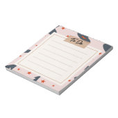 Bloc-note Liste des tâches du Motif d'Halloween Casquette so (Tourné)