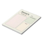 Bloc-note Liste d'outils personnalisables (Tourné)