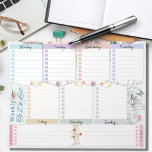 Bloc-note Liste hebdomadaire à faire papillon Fleur Thème<br><div class="desc">Le bloc-notes "Weekly To Do List Flower Butterfly Theme" est un outil organisationnel sur papier conçu pour aider les individus à planifier et à suivre leurs tâches et leurs objectifs hebdomadaires. Le bloc-notes est décoré de fleurs colorées et de papillons et est dimensionné pour s'adapter au papier standard de taille...</div>