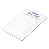 Bloc-note Liste Mes tâches (Incliné)