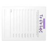 Bloc-note Liste Mes tâches (Devant)