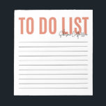 Bloc-note Liste personnalisée à faire | Terra Costa<br><div class="desc">Cette liste à faire est un petit bloc-notes pratique pour vous aider à vous organiser jour après jour. Personnalisez en ajoutant votre nom dans une typographie de script,  et modifiez la couleur en customisant d'autres couleurs ou en achetant des couleurs supplémentaires dans notre boutique !</div>