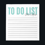 Bloc-note Liste personnalisée à faire | TURQUOISE<br><div class="desc">Cette liste à faire est un petit bloc-notes pratique pour vous aider à vous organiser jour après jour. Personnalisez en ajoutant votre nom dans une typographie de script,  et modifiez la couleur en customisant d'autres couleurs ou en achetant des couleurs supplémentaires dans notre boutique !</div>