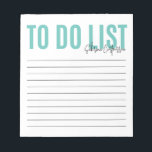 Bloc-note Liste personnalisée à faire | TURQUOISE<br><div class="desc">Cette liste à faire est un petit bloc-notes pratique pour vous aider à vous organiser jour après jour. Personnalisez en ajoutant votre nom dans une typographie de script,  et modifiez la couleur en customisant d'autres couleurs ou en achetant des couleurs supplémentaires dans notre boutique !</div>