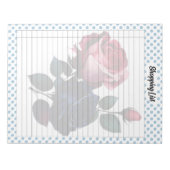 Bloc-note Liste Rose d'épicerie rose et bleu (Devant)