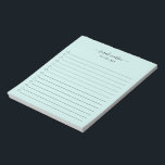 Bloc-note Liste Simple À Faire Moderne Élégant Turquoise Tur<br><div class="desc">Elégant bloc-notes turquoise / turquoise à faire liste avec votre nom avec des swashes dans une calligraphie manuscrite avec une liste de contrôle. Un design simple et féminin qui conviendra à un enseignant ou à un propriétaire de petite entreprise.</div>