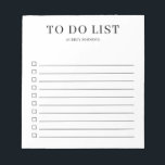 Bloc-note Liste simple et élégante<br><div class="desc">Liste de choses à faire simple et élégante.</div>