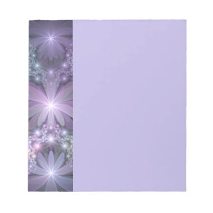 Bloc-note Lit de fleurs tendance brillant art fractal abstra