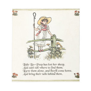 Bloc-note Little Bo Peep Nursery Rhyme