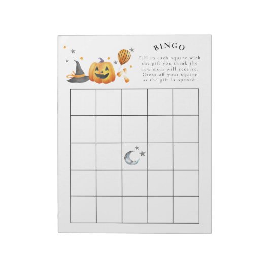 Bloc-note Little Boo Halloween Baby shower Bingo Jeu (Tourné)