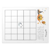 Bloc-note Little Boo Halloween Baby shower Bingo Jeu (Devant)
