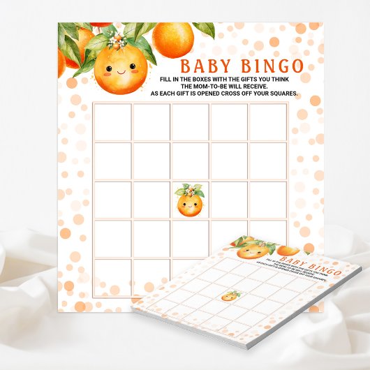 Bloc-note Little Cutie Baby shower Bingo Cartes de jeu