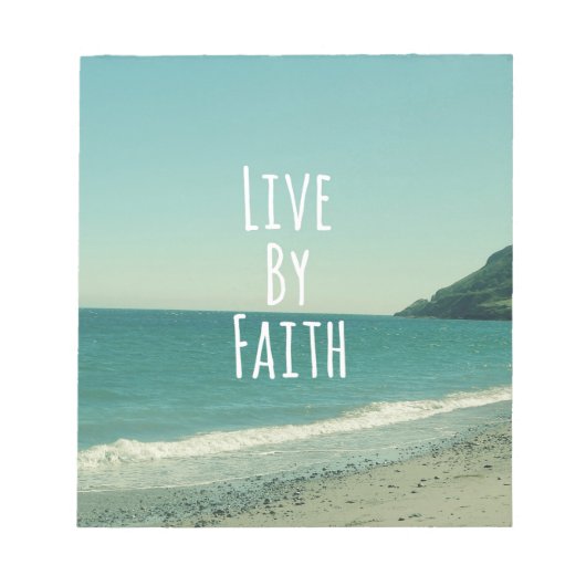 Bloc-note Live by Faith Bible Verse (Devant)