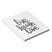 Bloc-note Live Laugh Love – Classic Inspirational Typography (Incliné)