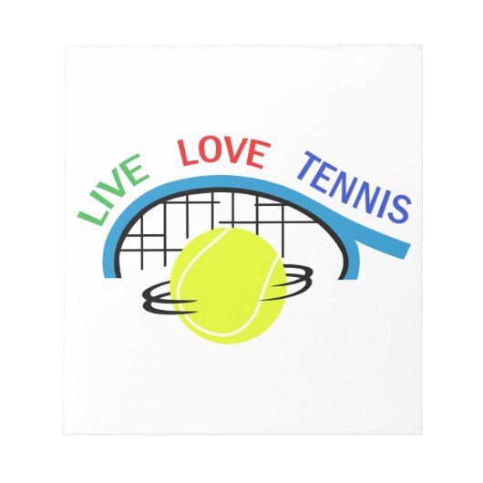 BLOC-NOTE LIVE LOVE TENNIS (Devant)