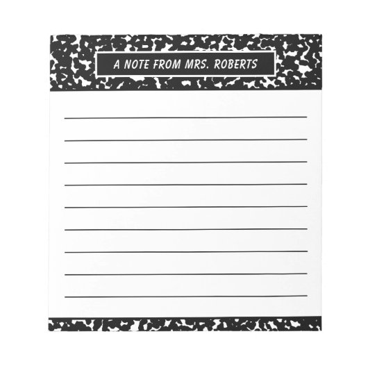 Bloc-note Livre de composition de l'enseignant lié (Devant)