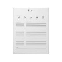 Livre de recettes minimaliste moderne