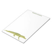 Bloc-note Livre d'écriture personnalisée de l'alligator vert (Incliné)