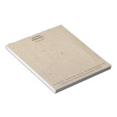 Bloc-note Livre d'ivoire rustique minimaliste Entreprise (Incliné)