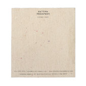 Bloc-note Livre d'ivoire rustique minimaliste Entreprise (Devant)