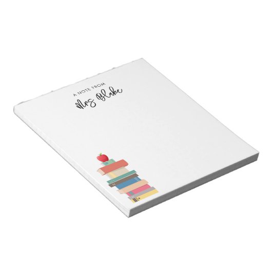 Bloc-note Livres d'appréciation de l'enseignant Apple (Incliné)