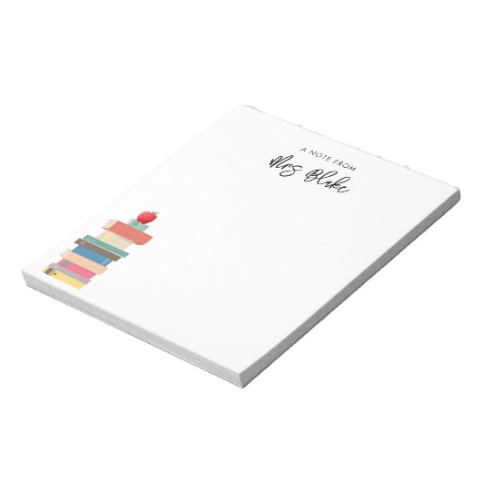 Bloc-note Livres d'appréciation de l'enseignant Apple (Tourné)