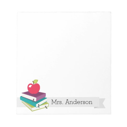 Bloc-note Livres d'enseignants personnalisés Apple (Devant)