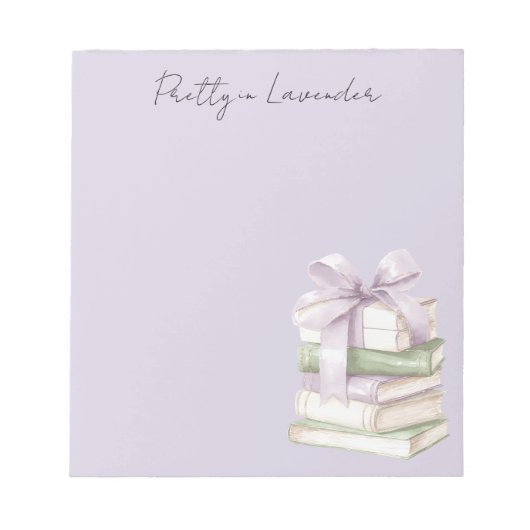 Bloc-note Livres Vert Pistache Violet Lavande (Devant)