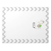 Bloc-note Llama Enseignant Pomme verte Floral Chevron (Devant)