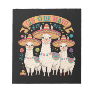 Bloc-note Llama Funny Cinco De Mayo Fête