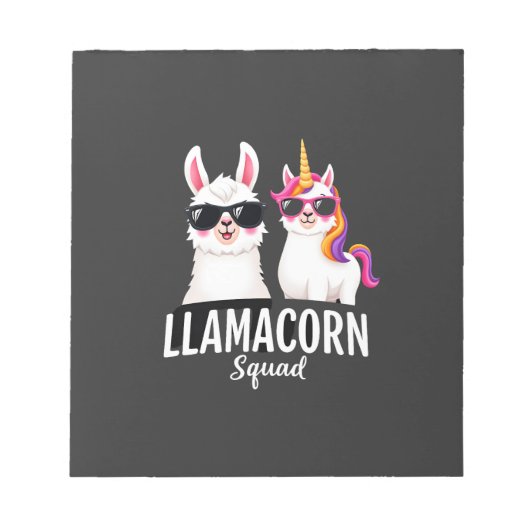 Bloc-note Llamacorn Squad Drôle de licorne Llama Squad Noël (Devant)