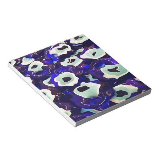 Bloc-note L'Oeil Boncuk Turc Formé Amulet Bizarre Art (Incliné)