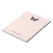Bloc-note Logo à papillon rose pâle (Tourné)