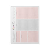 Bloc-note Logo Blush rose moderne Mot de passe quotidien (Tourné)