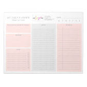 Bloc-note Logo Blush rose moderne Mot de passe quotidien (Devant)