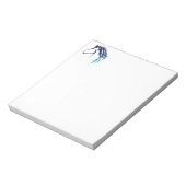 Bloc-note Logo classique de la tête de cheval en bleu (Tourné)