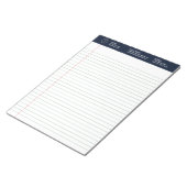 Bloc-note Logo d'affaires minimal moderne Marine Bleu Large (Incliné)