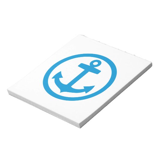 Bloc-note Logo d'ancrage bleu (Tourné)