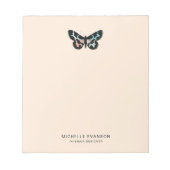 Bloc-note Logo d'aquarelle Papillon Pastel Peach (Devant)